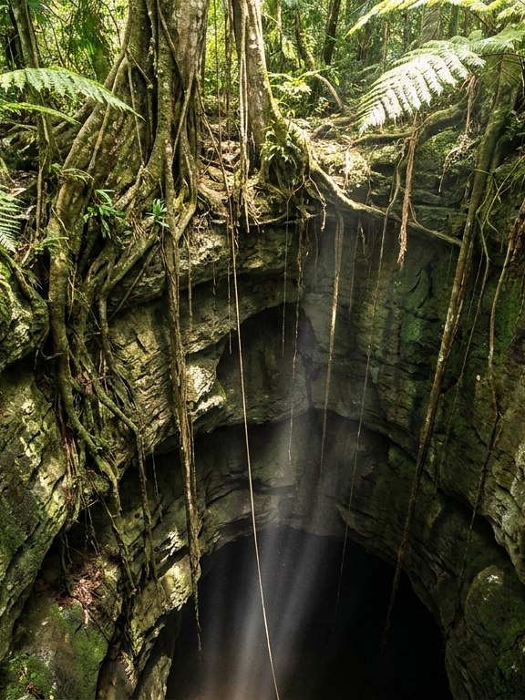 A collapsed karst sinkhole