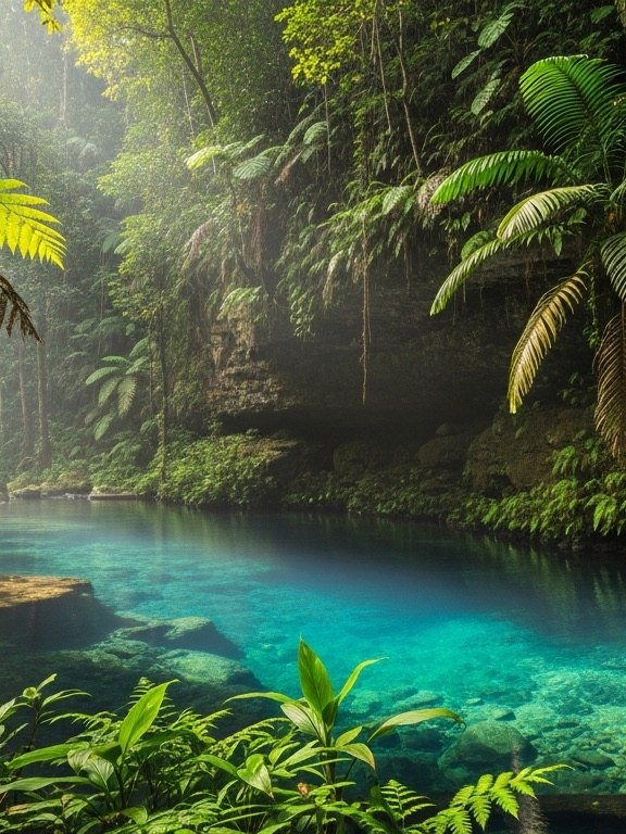 A cold turquoise karst spring